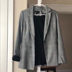 Plaid Boyfriend Blazer